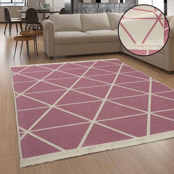 paco home SKANDI KILIM 146 PINK Rugs