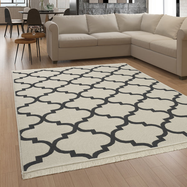 Paco Home SKANDI KILIM 147 ANTHRACITE Rugs