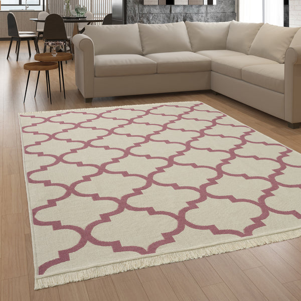 Paco Home SKANDI KILIM 147 PINK Rugs