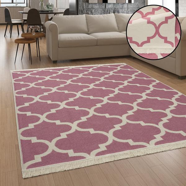 paco home SKANDI KILIM 147 PINK Rugs