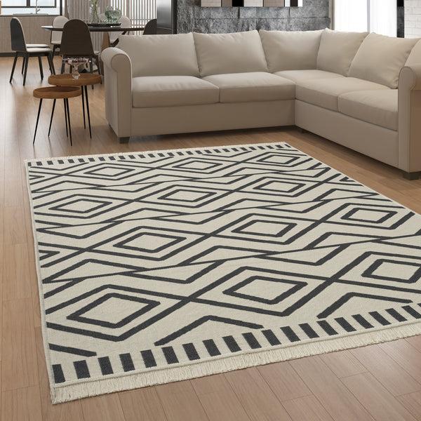 Paco Home SKANDI KILIM 148 ANTHRACITE Rugs