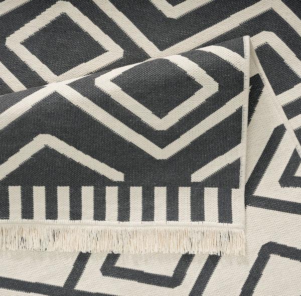 Paco Home SKANDI KILIM 148 ANTHRACITE Rugs