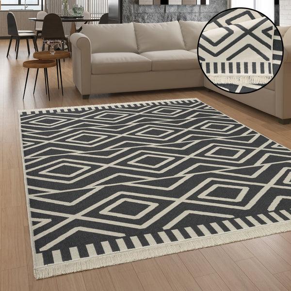 paco home SKANDI KILIM 148 ANTHRACITE Rugs