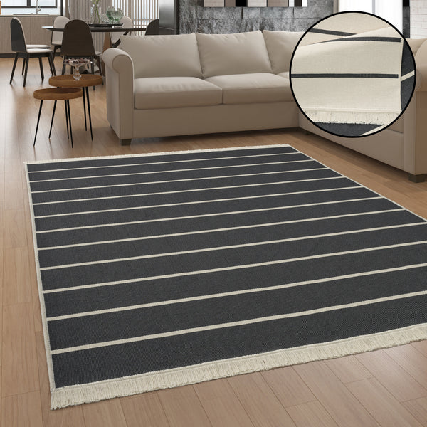 paco home SKANDI KILIM 149 ANTHRACITE Rugs