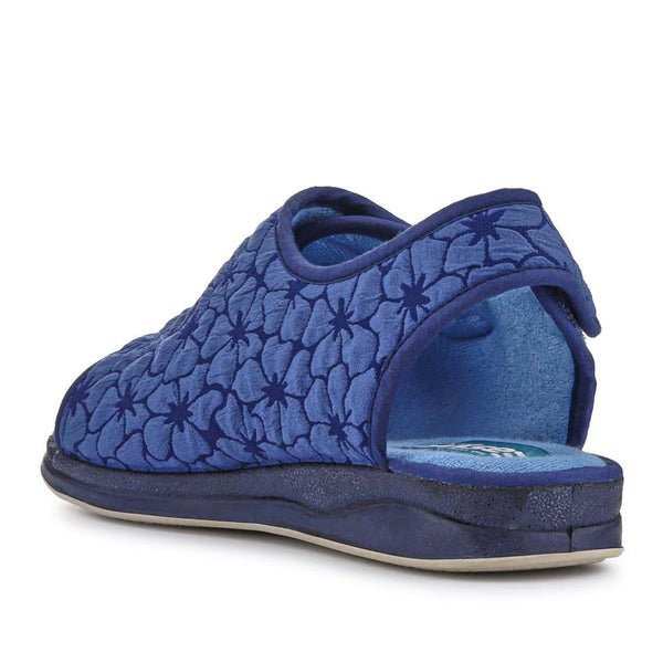 Padders Extra-Wide Water-Resistant Slippers REETA - Navy
