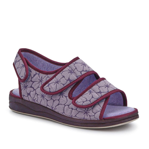Padders Extra-Wide Water-Resistant Slippers REETA - Purple