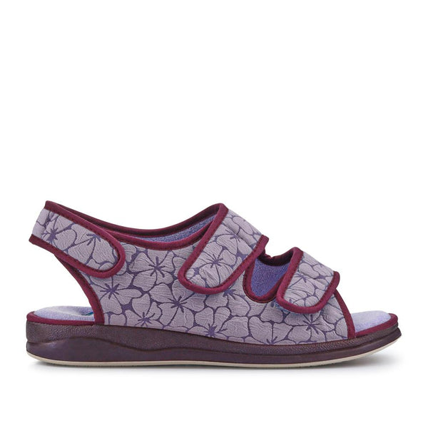 padders Extra-Wide Water-Resistant Slippers REETA - Purple