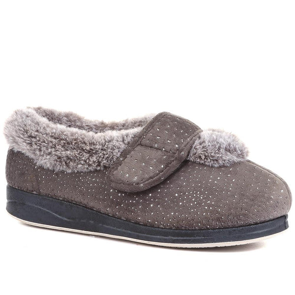 Padders Extra-Wide Fit Cosy Slippers CELENE - Grey