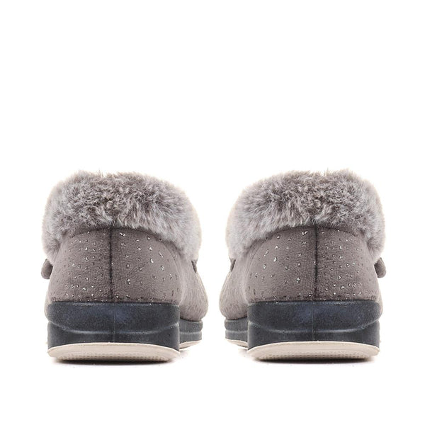 Padders Extra-Wide Fit Cosy Slippers CELENE - Grey