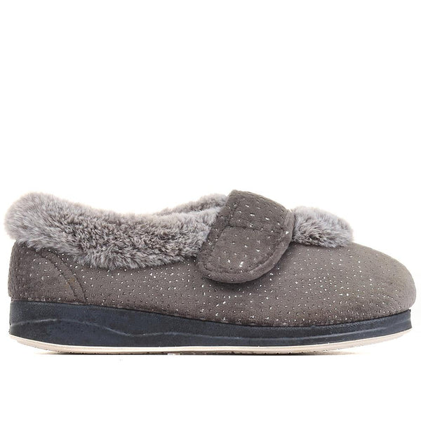 padders Extra-Wide Fit Cosy Slippers CELENE - Grey
