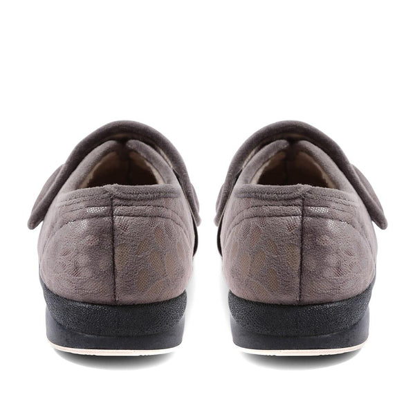 Padders Extra-Wide Fit Slippers AMINA - Grey