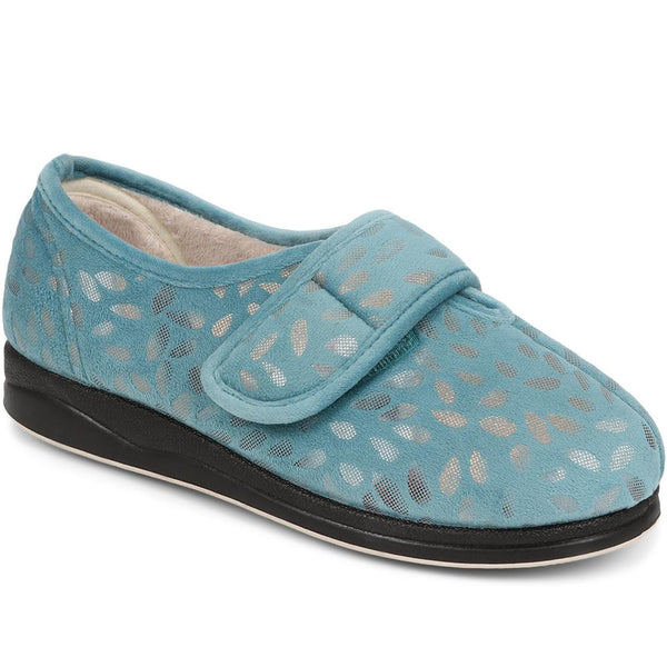 Padders Extra-Wide Fit Slippers AMINA - Teal