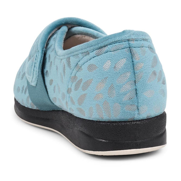 Padders Extra-Wide Fit Slippers AMINA - Teal