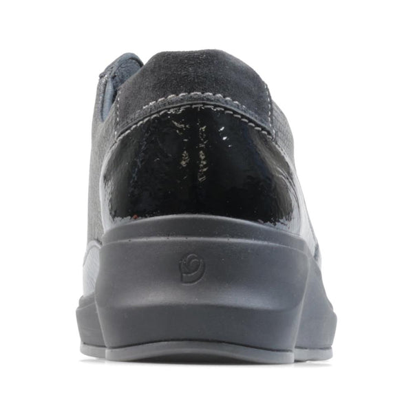 Padders Padders Ladies Comfort 2E Fit ALFORD - Black Metallic Combi