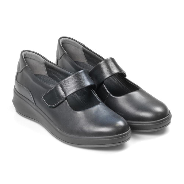 Padders Padders Ladies Comfort 2E Fit BAWTRY - Black Leather