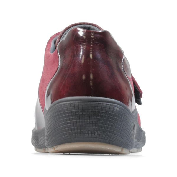 Padders Padders Ladies Comfort 2E Fit MALTBY - Burgundy Suede Combi
