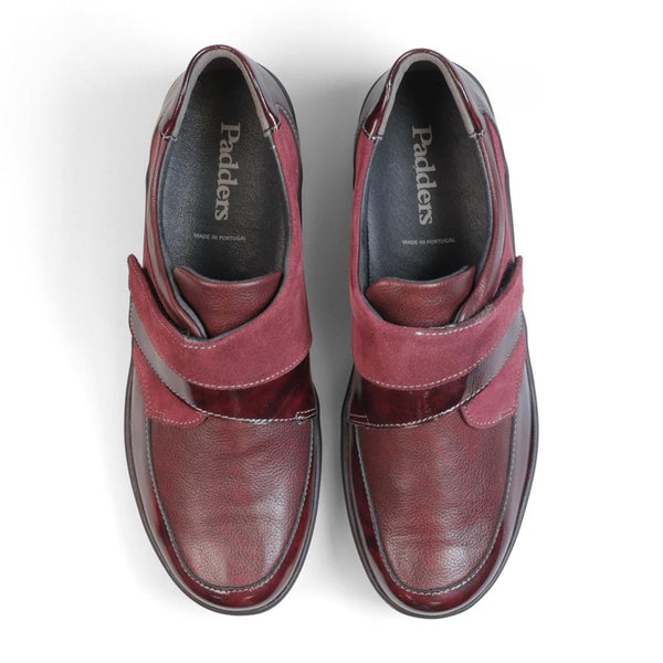 Padders Padders Ladies Comfort 2E Fit MALTBY - Burgundy Suede Combi