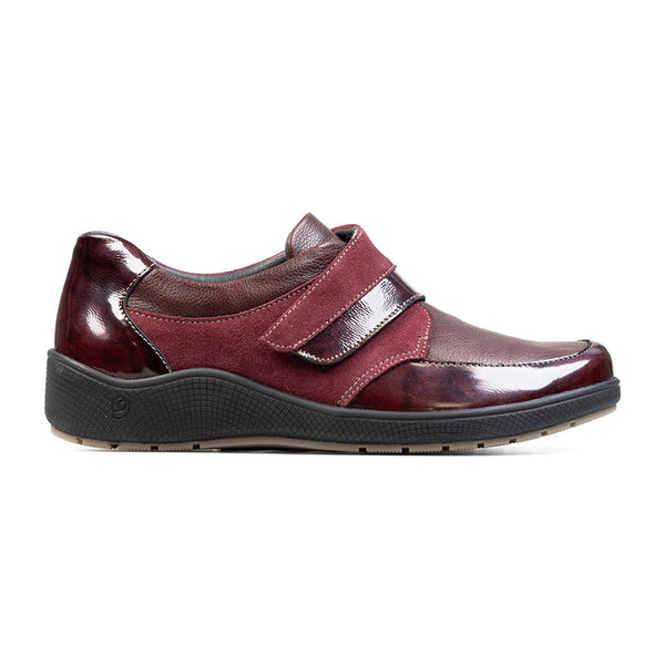 padders Padders Ladies Comfort 2E Fit MALTBY - Burgundy Suede Combi