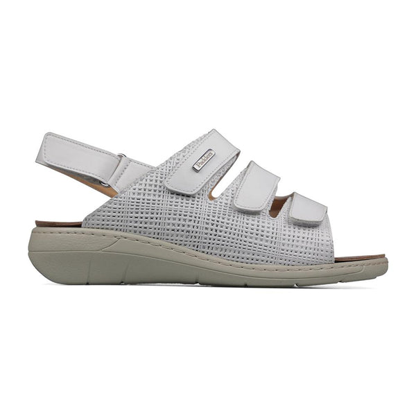 padders Padders+ Ladies Comfort Sandals 2E/4E Fit MAGDA - White Leather