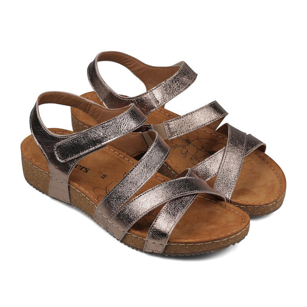 Padders Padders Ladies Comfort Sandals 2E Fit MARINA - Metallic