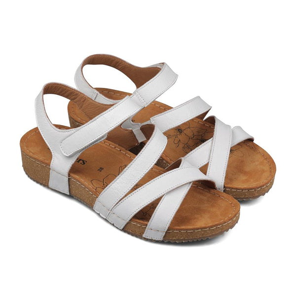 Padders Padders Ladies Comfort Sandals 2E Fit MARINA - White Leather