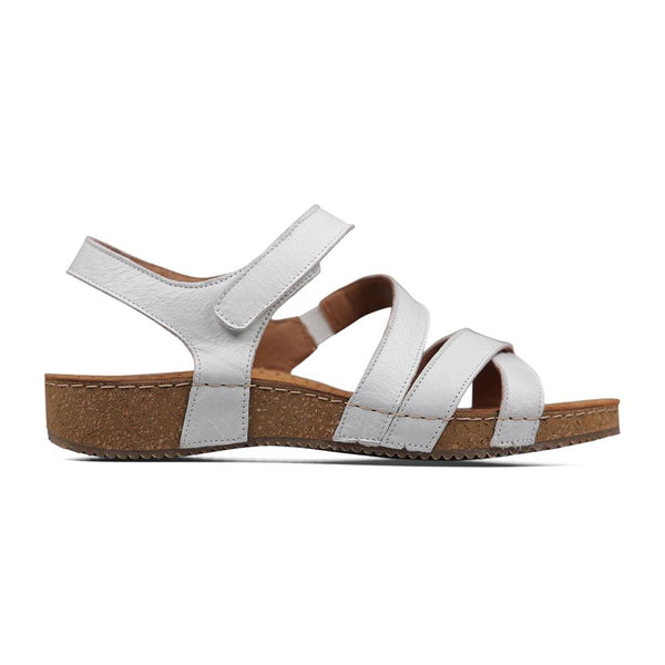padders Padders Ladies Comfort Sandals 2E Fit MARINA - White Leather