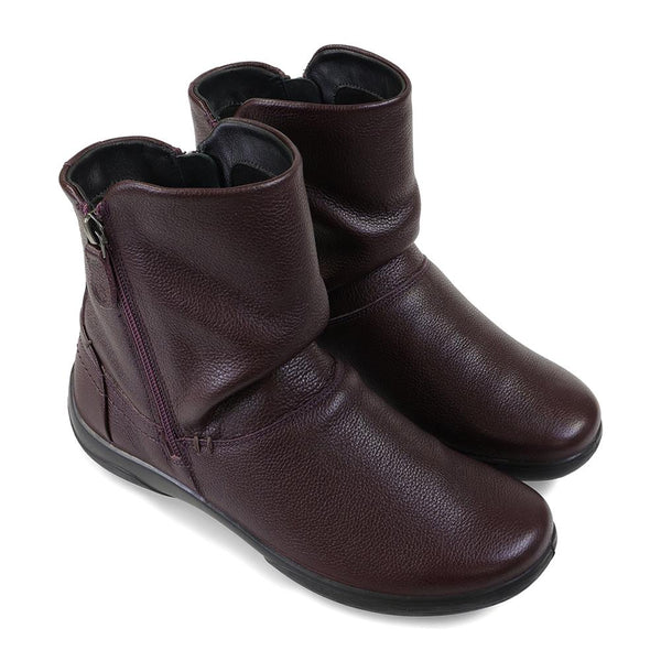 Padders Padders Ladies Dual Fit Comfort 2E/3E BEAU - Plum Leather