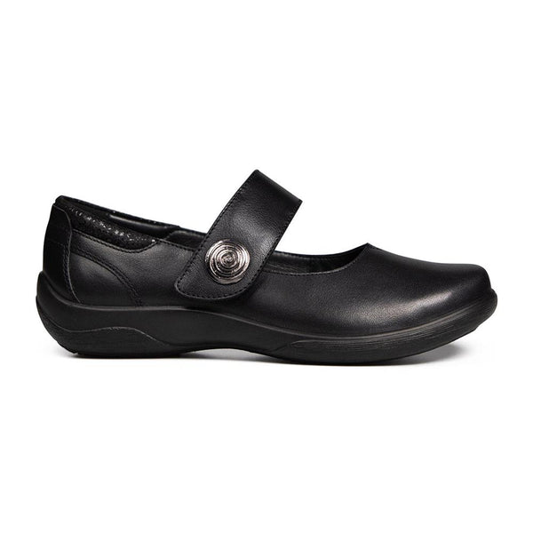 padders Padders Ladies Dual Fit Comfort 2E/3E POEM2 - Black Leather