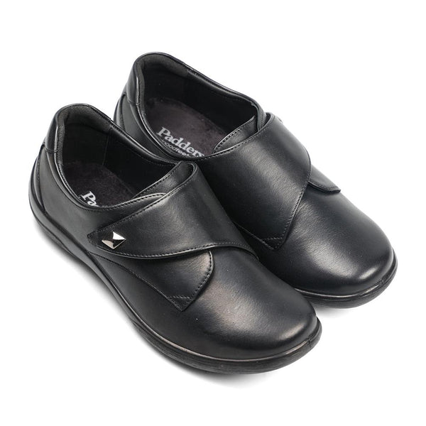 Padders Padders Ladies Dual Fit Comfort 2E/3E VIOLA - Black Leather