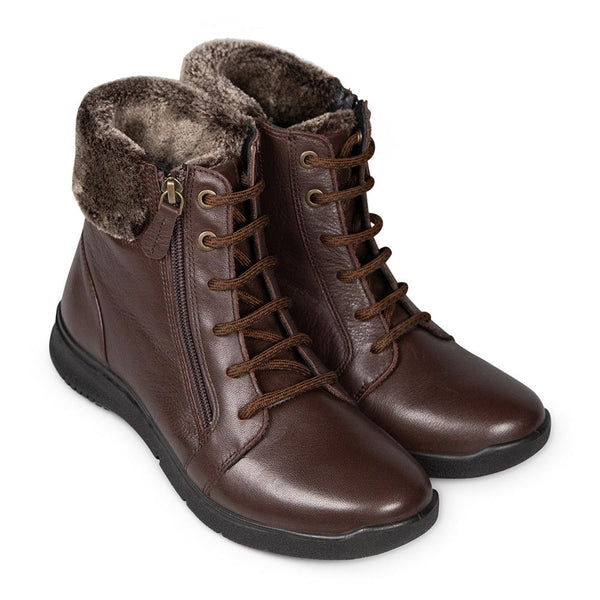 Padders Padders Ladies Dual Fit Comfort E/2E GLAD - Bark Leather