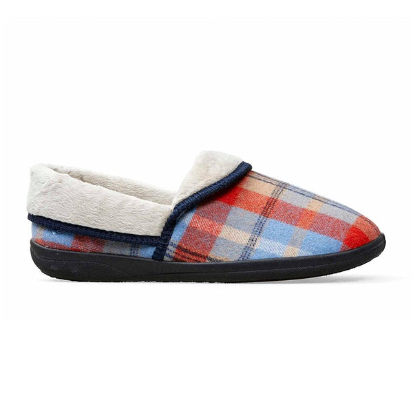 padders Padders Ladies Slippers 2E Fit DM Construction MELLOW - Blue Combi