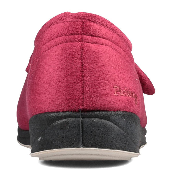 Padders Padders Ladies Slippers 2E Fit Vulcanised CAMILLA - Rasp/Cerise