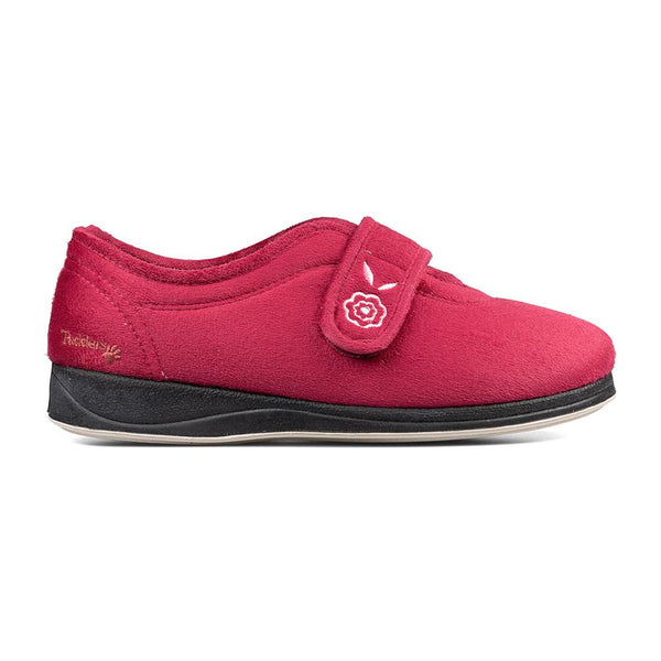 padders Padders Ladies Slippers 2E Fit Vulcanised CAMILLA - Rasp/Cerise