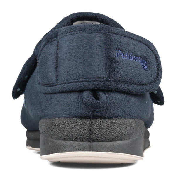 Padders Padders + Ladies Slippers 2E Fit Vulcanised ENFOLD - Navy