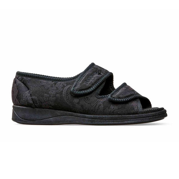 padders Padders + Ladies Slippers 2E Fit Vulcanised LYDIA - Black padders Padders + Ladies Slippers 2E Fit Vulcanised LYDIA - Black