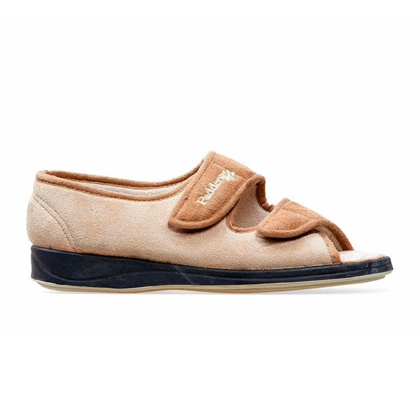 padders Padders + Ladies Slippers 2E Fit Vulcanised LYDIA - Taupe padders Padders + Ladies Slippers 2E Fit Vulcanised LYDIA - Taupe