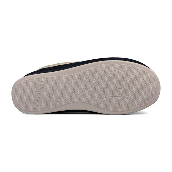 Padders Padders Ladies Slippers 2E Fit Vulcanised REPOSE - Navy