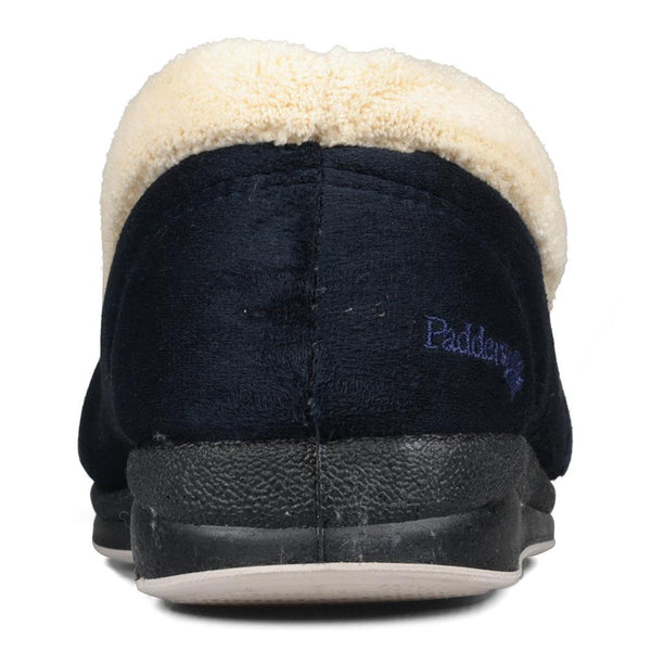 Padders Padders Ladies Slippers 2E Fit Vulcanised REPOSE - Navy