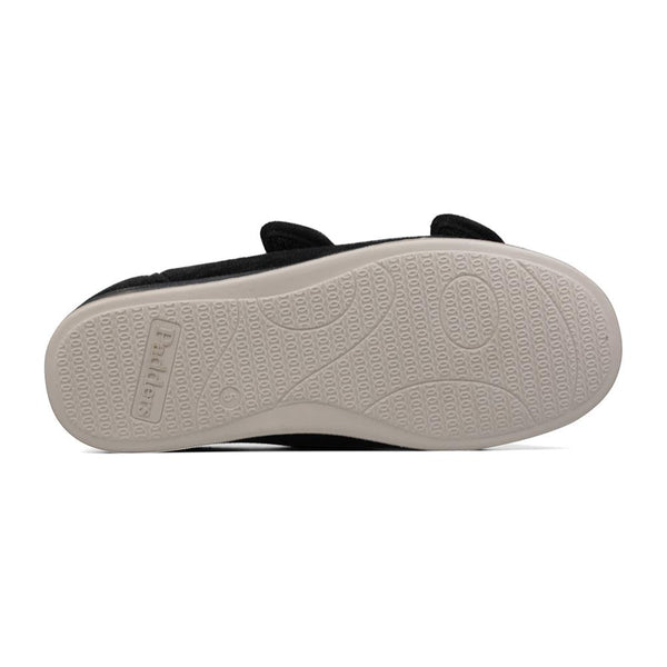 Padders Padders + Ladies Slippers Dual Fit 4E/6E & 6E LYDIAX - BLACK SPARKLE CORD