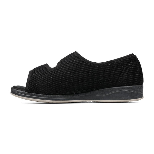 Padders Padders + Ladies Slippers Dual Fit 4E/6E & 6E LYDIAX - BLACK SPARKLE CORD