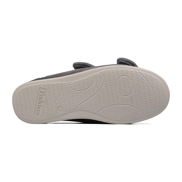 Padders Padders + Ladies Slippers Dual Fit 4E/6E & 6E LYDIAX - Grey Sparkle Cord