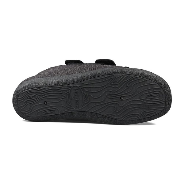 Padders Padders+ Mens Slippers Dual Fit K/L BRIAN - CHARCOAL FLECK
