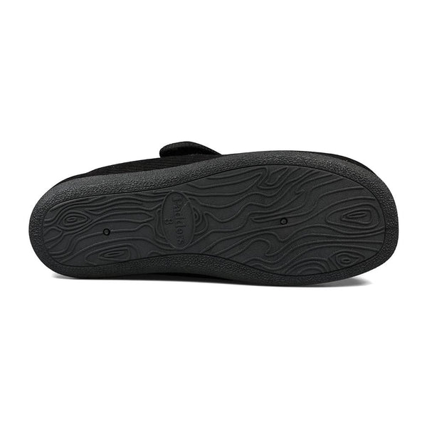 Padders Padders+ Mens Slippers Dual Fit K/L OLIVER - Black Cord