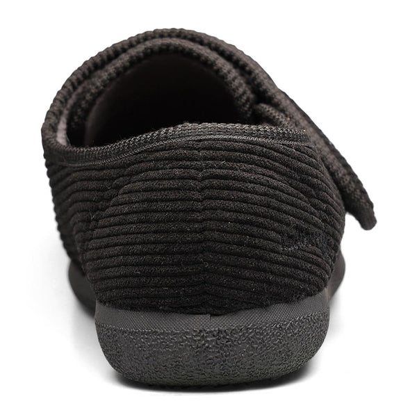 Padders Padders+ Mens Slippers Dual Fit K/L OLIVER - Black Cord