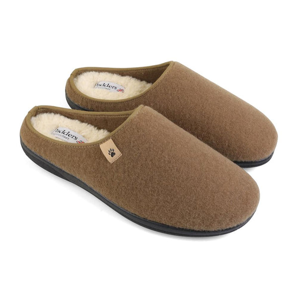 padders Padders Mens Slippers G Fit FELIX - Camel Felt