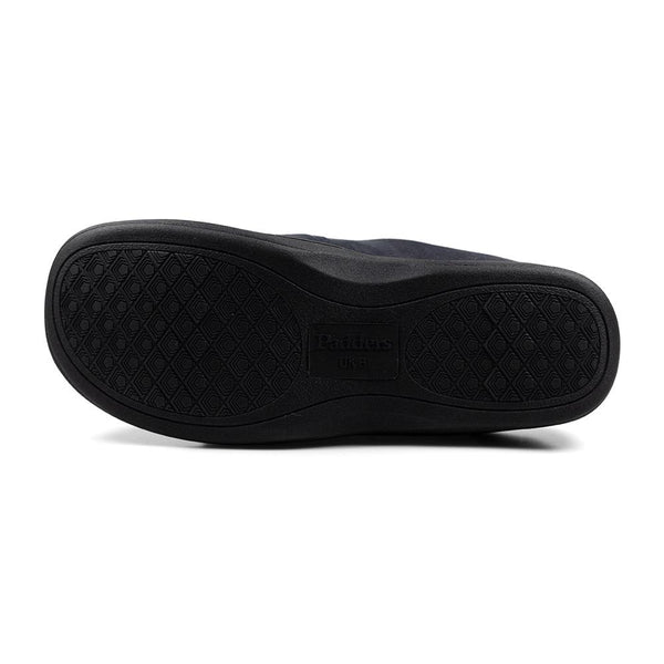 Padders Padders Mens Slippers G Fit Side Stitched Washable TOM - Navy Combi