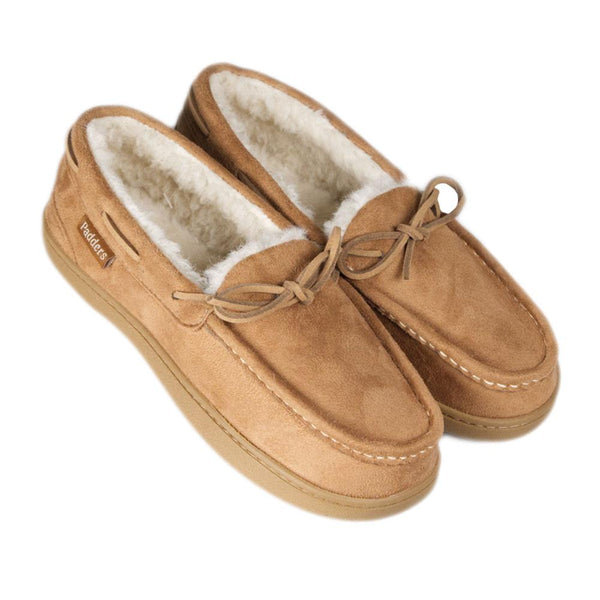 Padders Padders Mens Slippers G Fit Side Stitched Washable CAYENNE - CHESTNUT MICROSUEDE