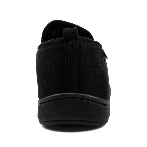 Padders Padders Mens Slippers G Fit Side Stitched Washable BASIL - BLACK MICROSUEDE