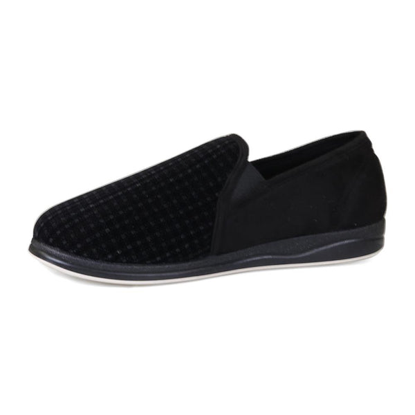 Padders Padders Mens Slippers G Fit Vulcanised ALBERT - Black Check