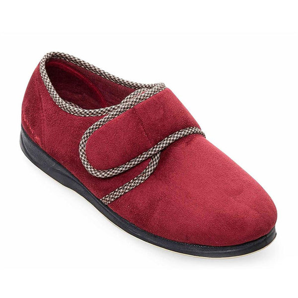 Padders Padders Mens Slippers G Fit Vulcanised HARRY - Burgundy